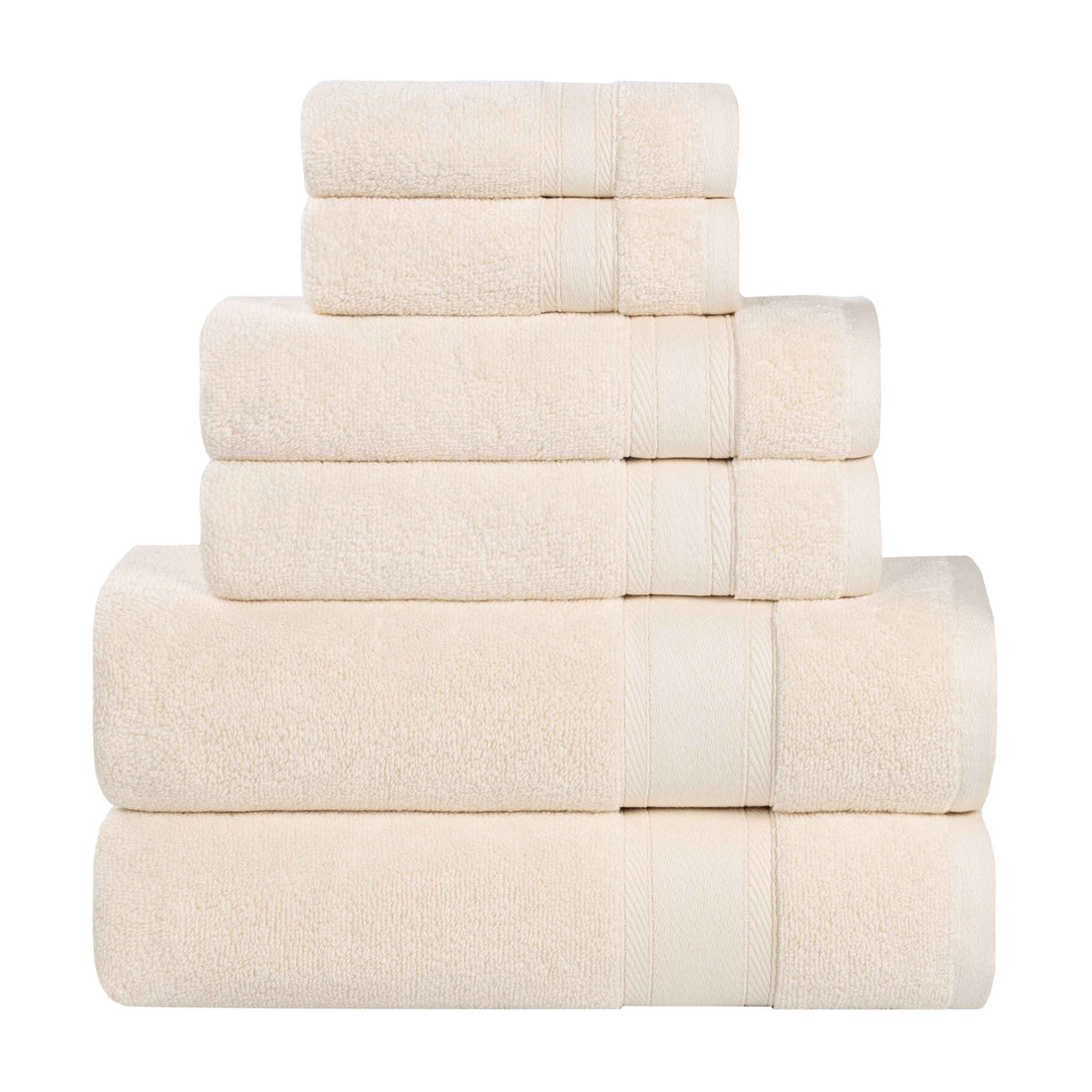 Belmont Zero Twist Cotton Medium Weight 6 Piece Towel Set