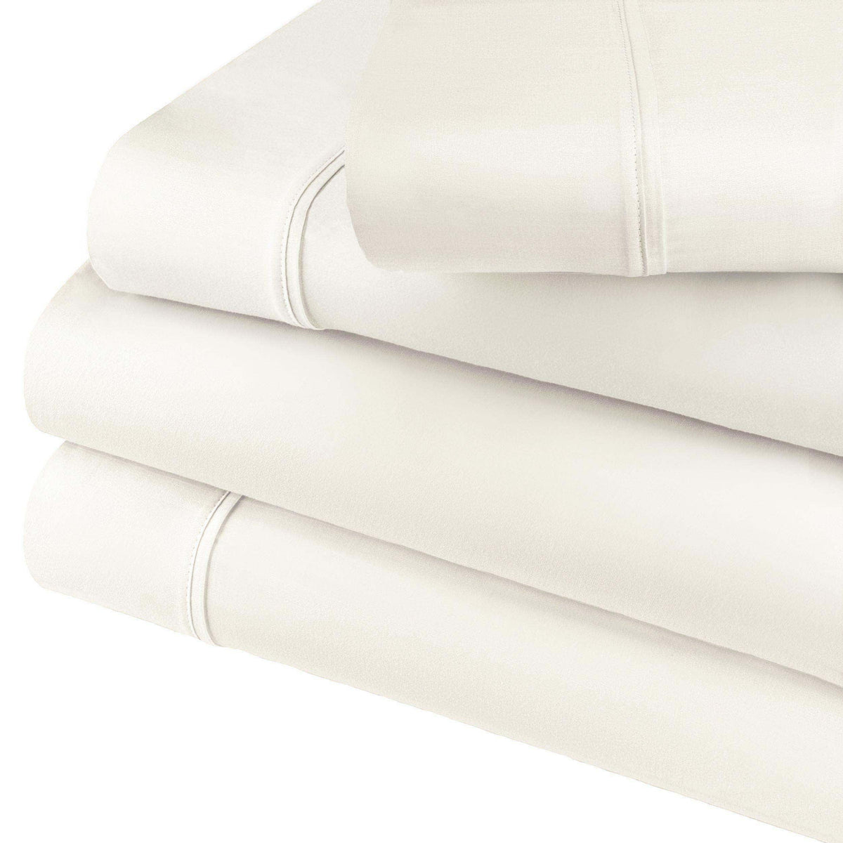 Cotton Blend 800 Thread Count Solid Deep Pocket Bed Sheet Set - Ivory