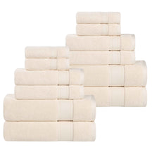 Belmont Zero Twist Cotton Medium Weight Absorbent 12 Piece Towel Set