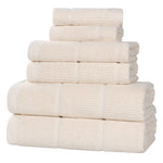 Milo Smart Twist Cotton Medium Weight Solid Ribbed 6 Piece Towel Set - Towel Set by Superior