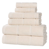 Milo Smart Twist Cotton Medium Weight Solid Ribbed 6 Piece Towel Set - Towel Set by Superior