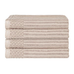 Soho Ribbed Cotton Absorbent Bath Towel Set of 4 - Bath Towel by Superior