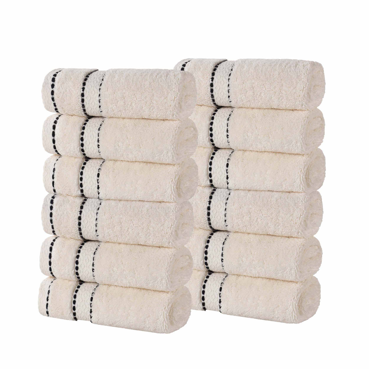 Niles Egyptian Giza Cotton Plush Heavyweight Soft 12 Piece Towel Set