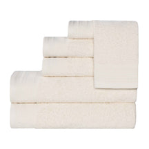 Honeycomb Textured Waffle Border Cotton 6 Piece Towel Set