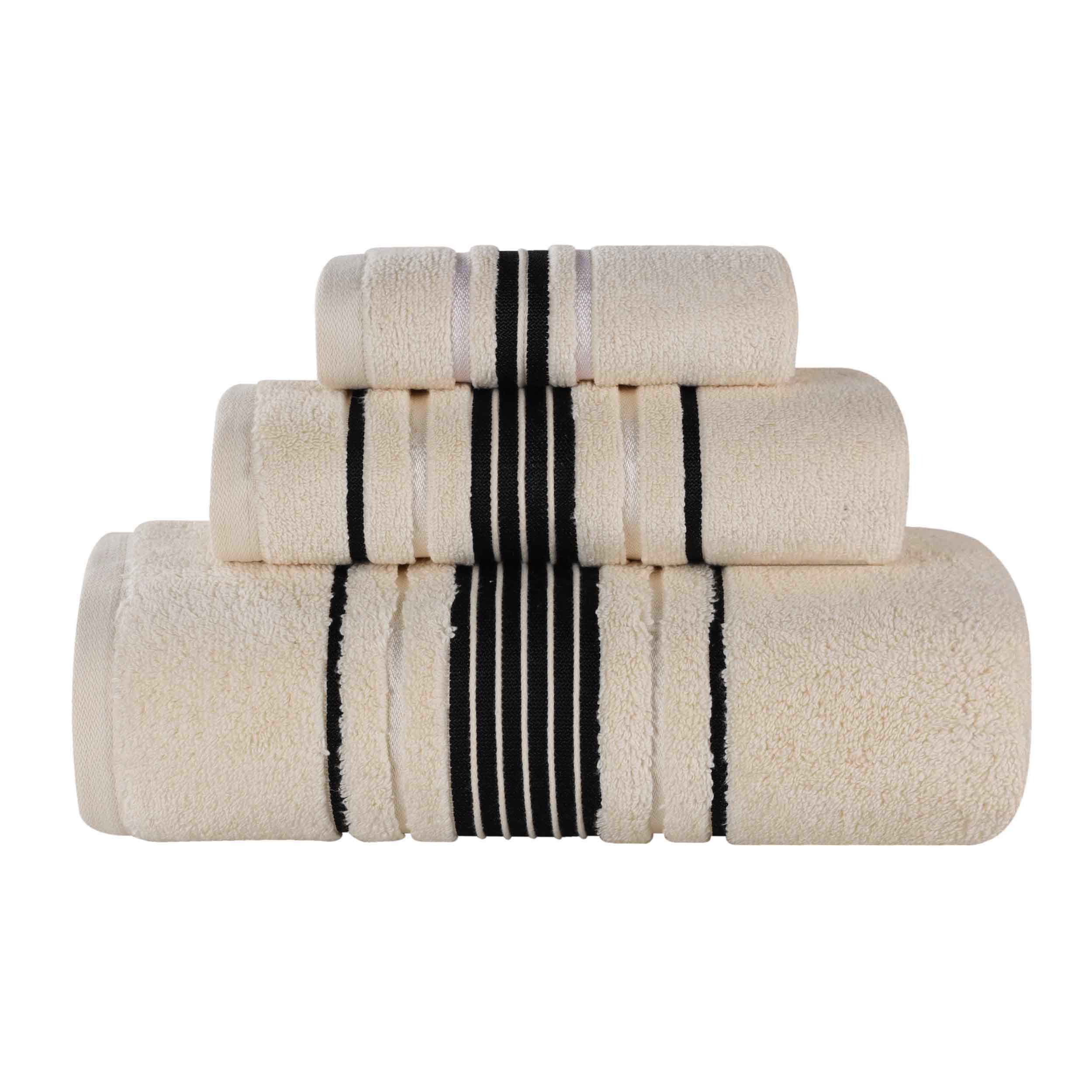 Sadie Zero Twist Cotton Solid Absorbent 3 Piece Towel Set - Towel Set by Superior