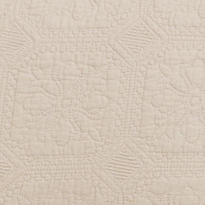 Corrington Fine Stitch Cotton Quilt Set - Ivory