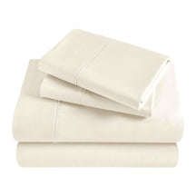 Egyptian Cotton 300 Thread Count Solid Deep Pocket Bed Sheet Set - Ivory