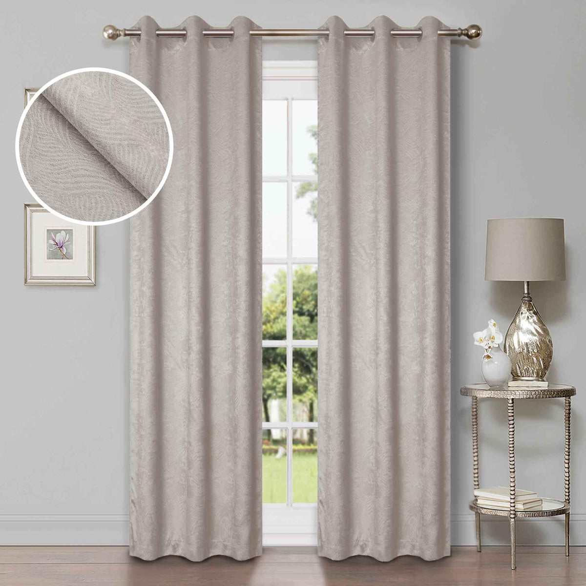 Waverly Thermal Blackout Grommet 2 Piece Curtain Panel Set - Blackout Curtains by Superior - Superior 