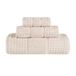 Napa Zero Twist Cotton Solid Waffle Honeycomb 3 Piece Towel Set - Towel Set by Superior