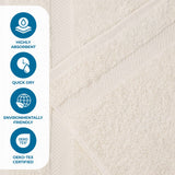 6 Piece Cotton Eco-Friendly Soft Absorbent Towel Set - Towel Set by Superior