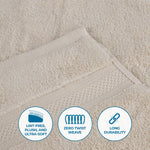 Chevron Zero Twist Solid Soft Absorbent Cotton 3 Piece Towel Set - Towel Set by Superior