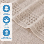 Napa Zero Twist Cotton Solid Waffle Honeycomb Bath Towel Set of 3 - Bath Towel by Superior