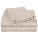 Italian Paisley Cotton Blend 600 Thread Count Deep Pocket Sheet Set - Ivory