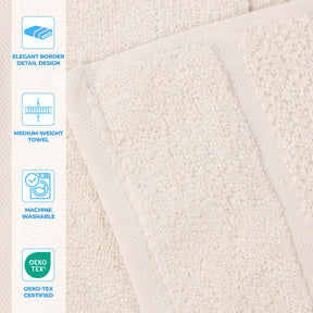 Mile Smart Twist Cotton Solid Thick Border Bath Towels, Set of 2