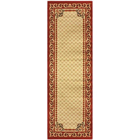 Longfield Traditional Floral Vine Scroll Indoor Area Rug Or Runner Rug - Ivory