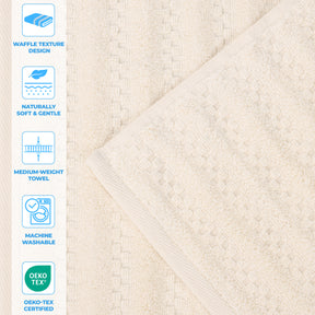 Zuma Zero Twist Cotton Medium Weight Absorbent Hand Towels, Set of 6