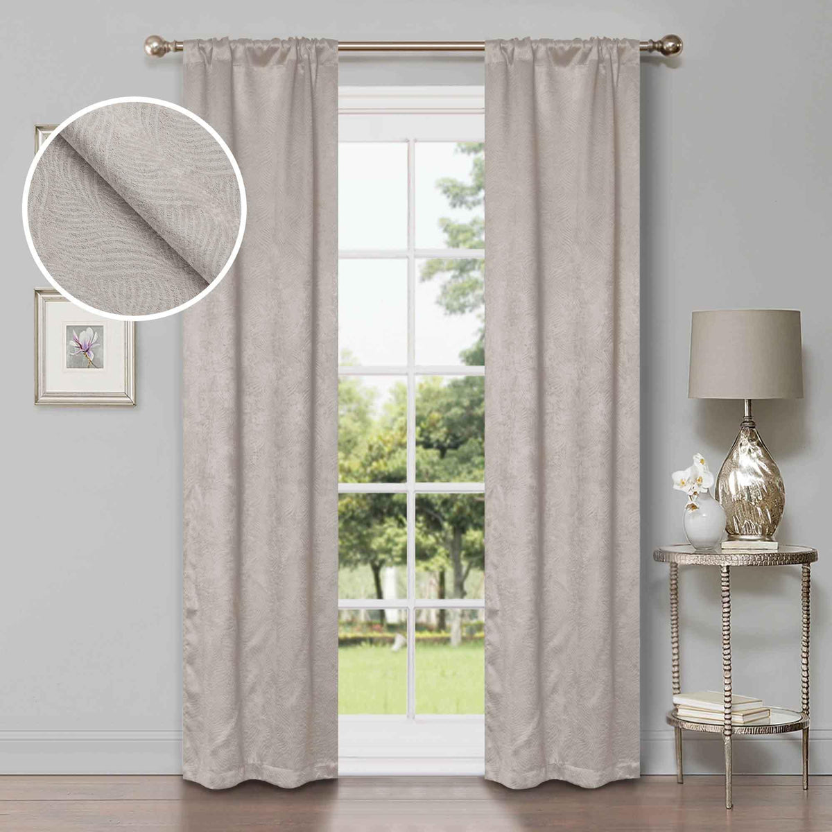 Waverly Thermal Blackout Grommet 2 Piece Curtain Panel Set - Blackout Curtains by Superior - Superior 