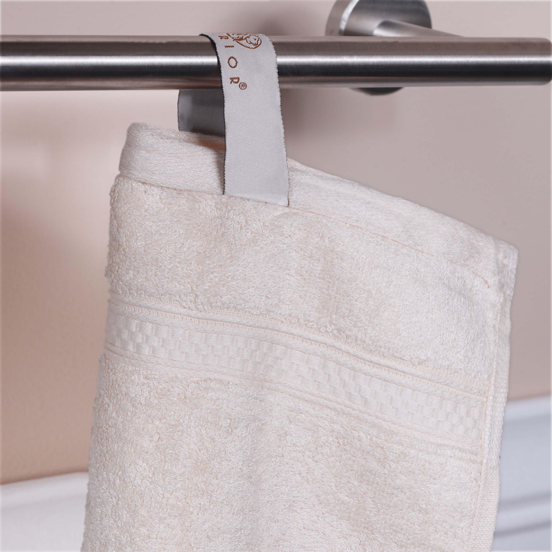 Ultra-Soft Rayon from Bamboo Cotton Blend Bath and Face Towel Set - Ivory