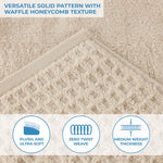 Napa Zero Twist Cotton Solid Waffle Honeycomb Hand Towel Set of 6 - Towel Set by Superior