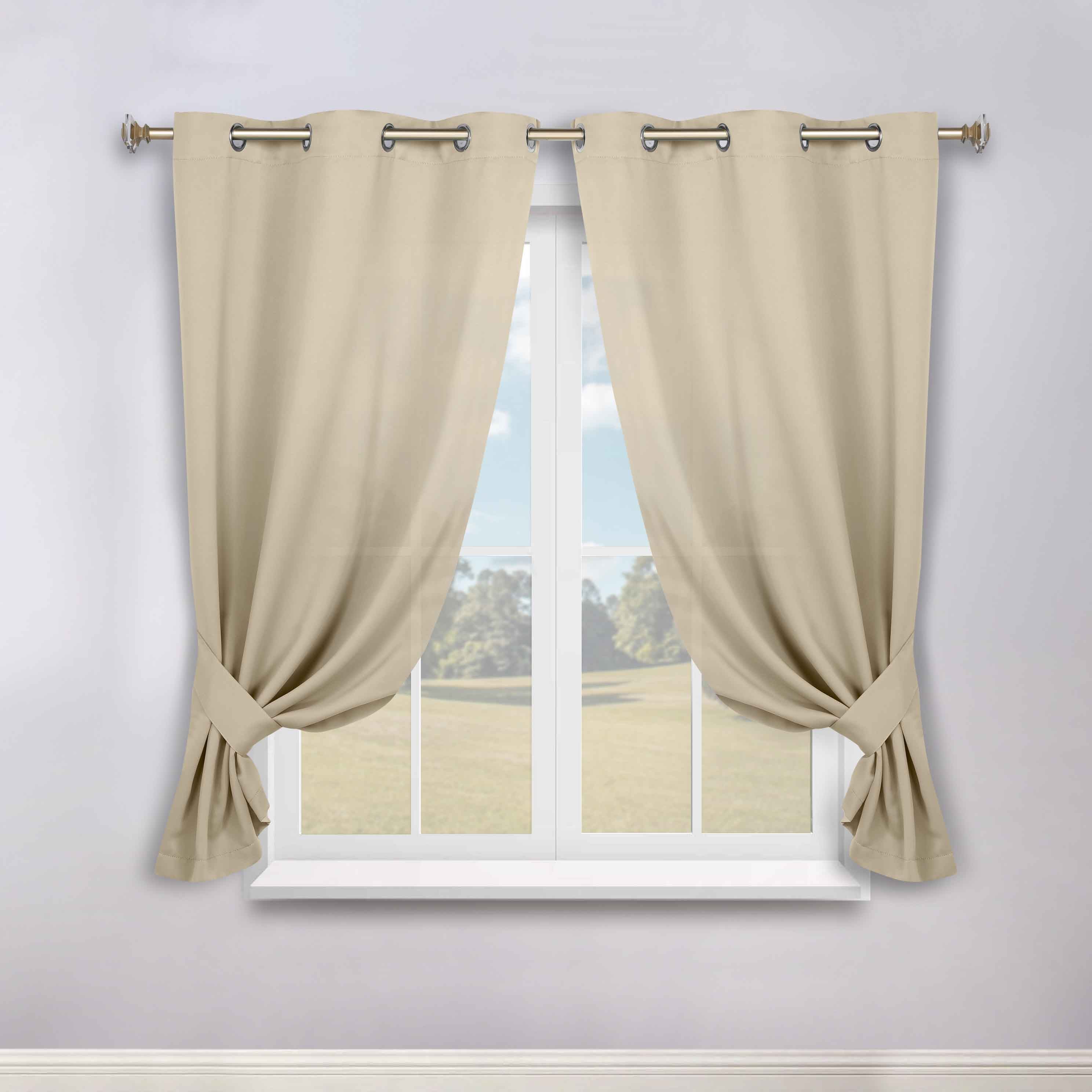 Classic Modern Solid Room Darkening Blackout Curtain Panels, Set of 2 - Blackout Curtains by Superior