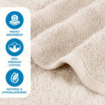 Chevron Zero Twist Solid Soft Absorbent Cotton 3 Piece Towel Set - Towel Set by Superior