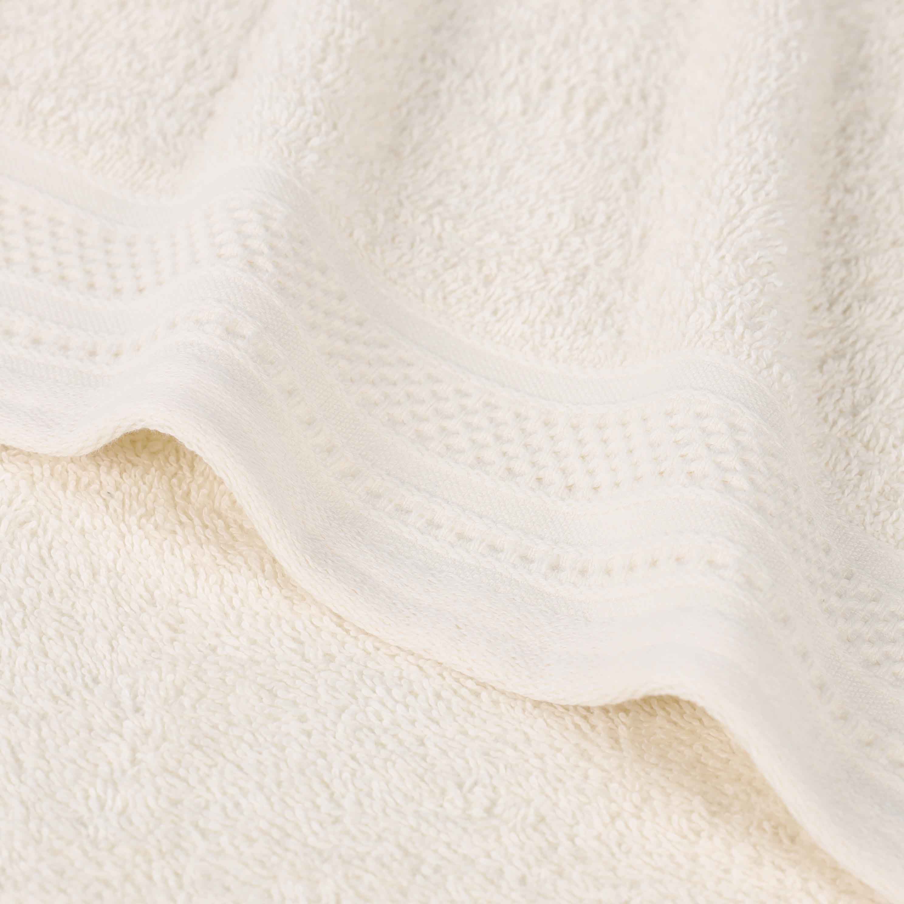 Honeycomb Textured Waffle Border Cotton Hand Towels, Set of 6 - Hand Towel by Superior