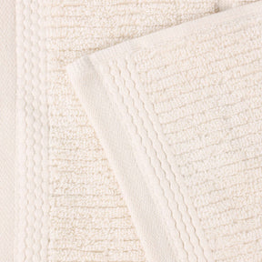 Milo Smart Twist Cotton Solid Ribbed Bath Towels, Set of 2