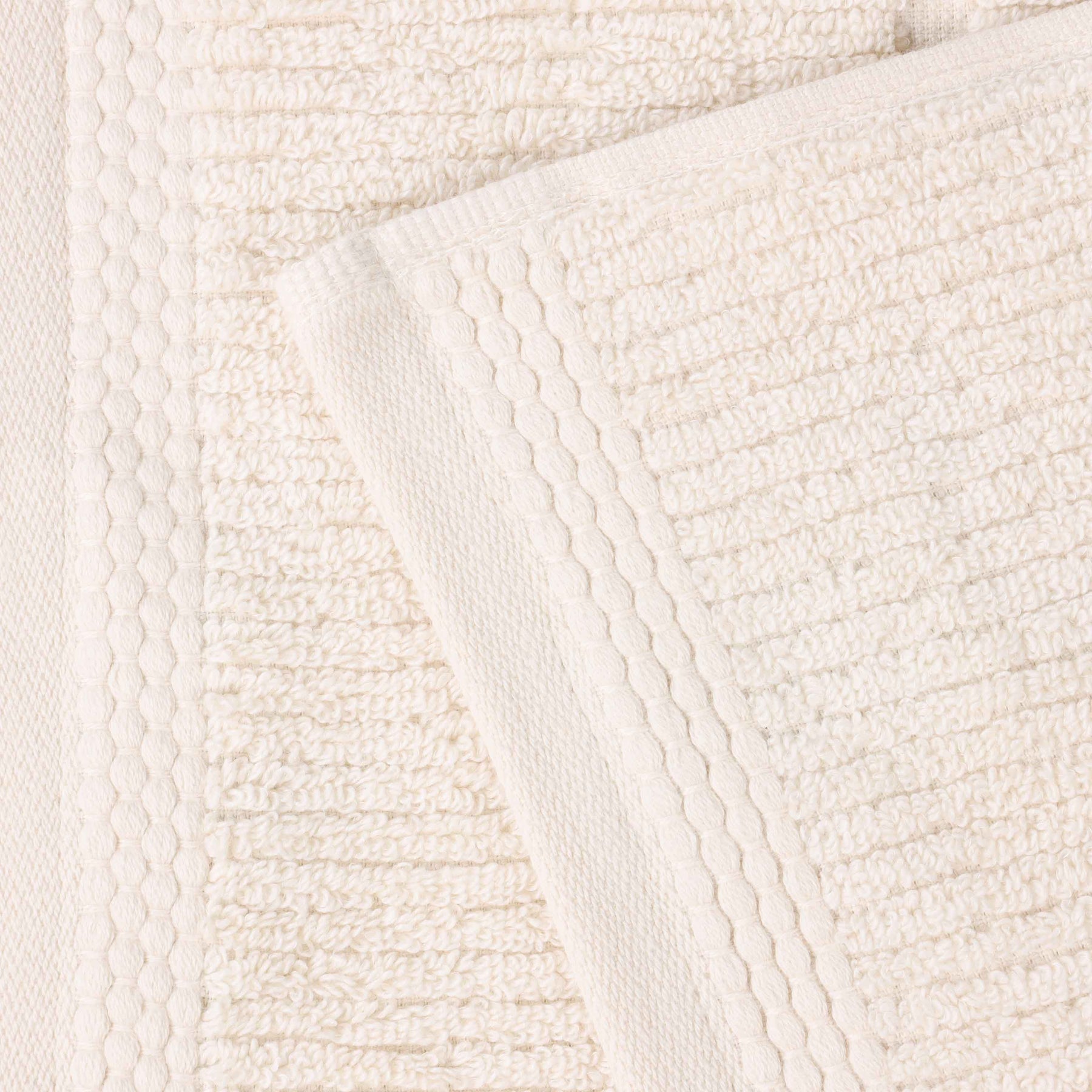 Milo Smart Twist Cotton Solid Ribbed 3 Piece Towel Set