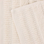 Mika Smart Twist Cotton Solid Textured Ribbed Face Towels, Set of 12 - Face Towel by Superior