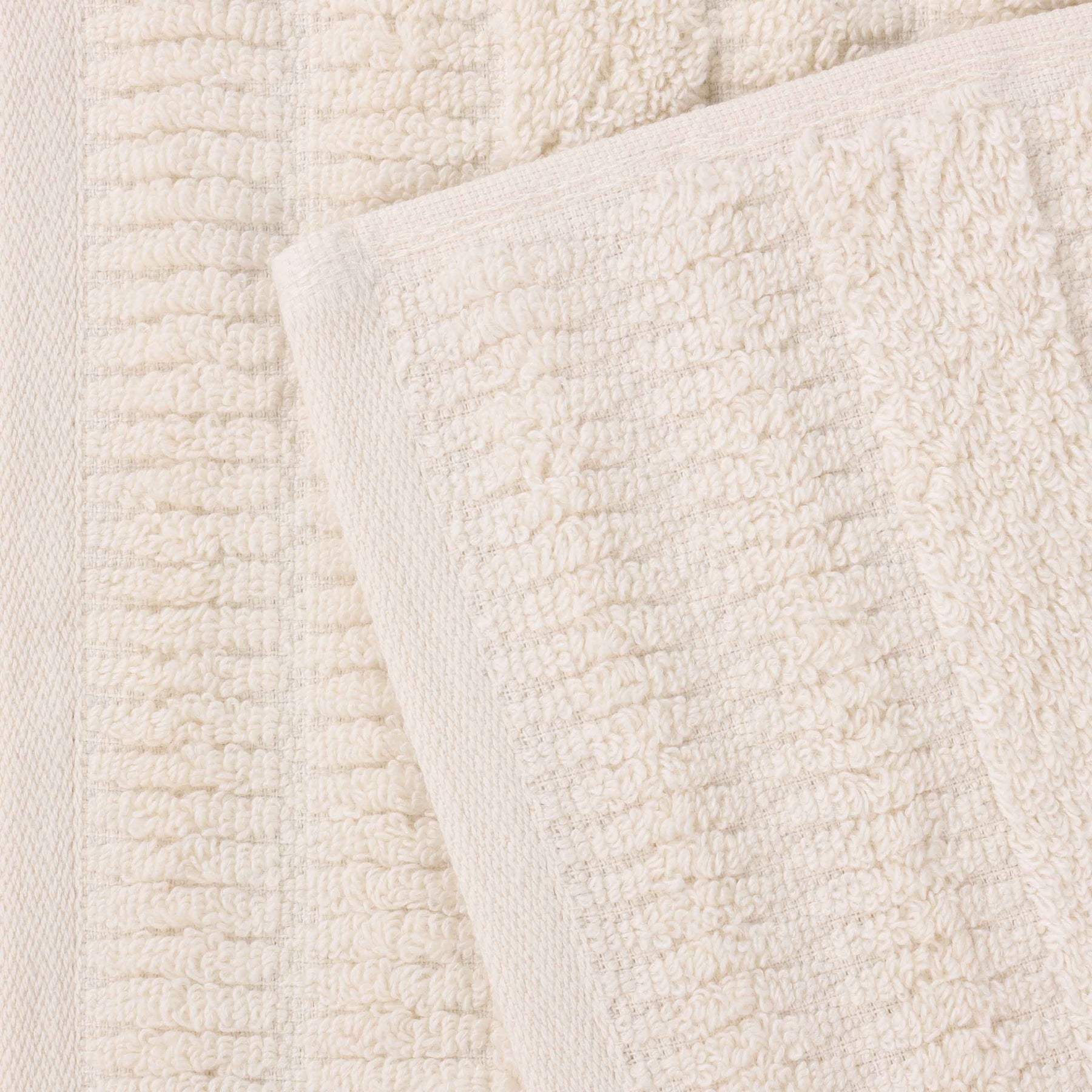 Mika Smart Twist Cotton Solid Textured Ribbed Face Towels, Set of 12