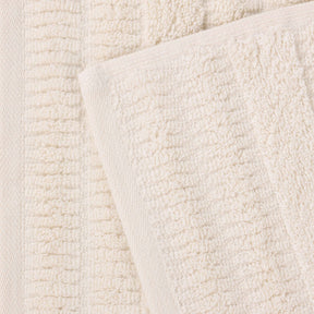 Mika Smart Twist Cotton Solid Textured Ribbed 12 Piece Towel Set