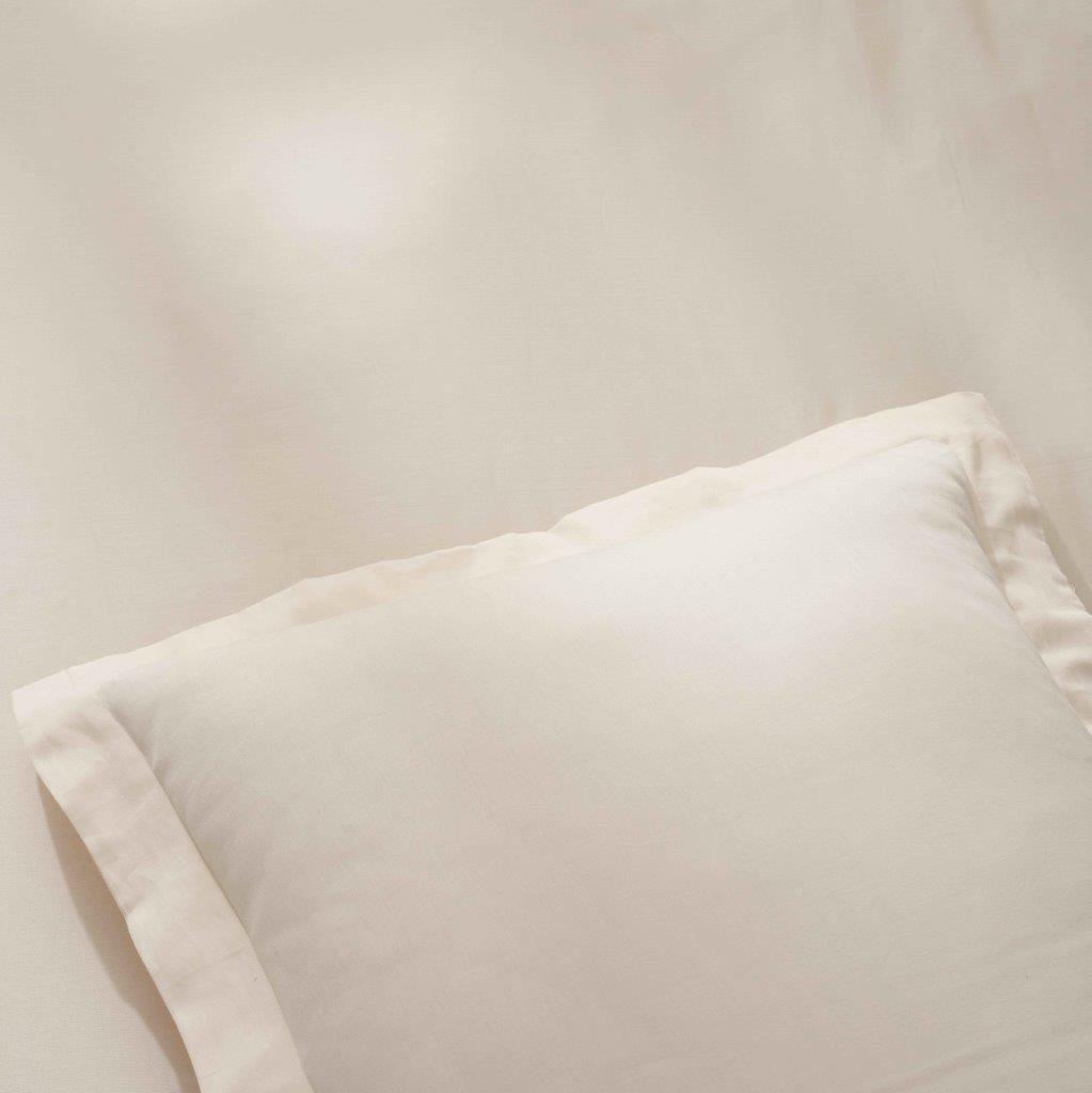 Egyptian Cotton 400 Thread Count Solid Luxury Duvet Cover Set - Ivory