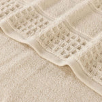 Napa Zero Twist Cotton Solid Waffle Face Towel Washcloth Set of 12 - Towel Set by Superior