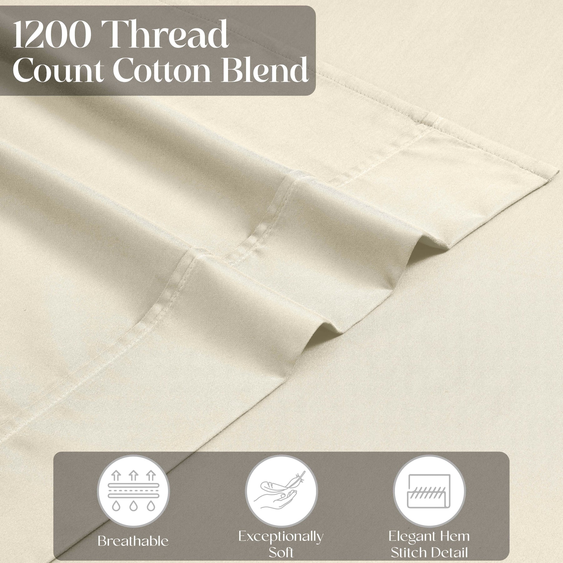 1200 Thread Count Cotton Rich Solid Deep Pocket Bed Sheet Set - Sheet Set by Superior