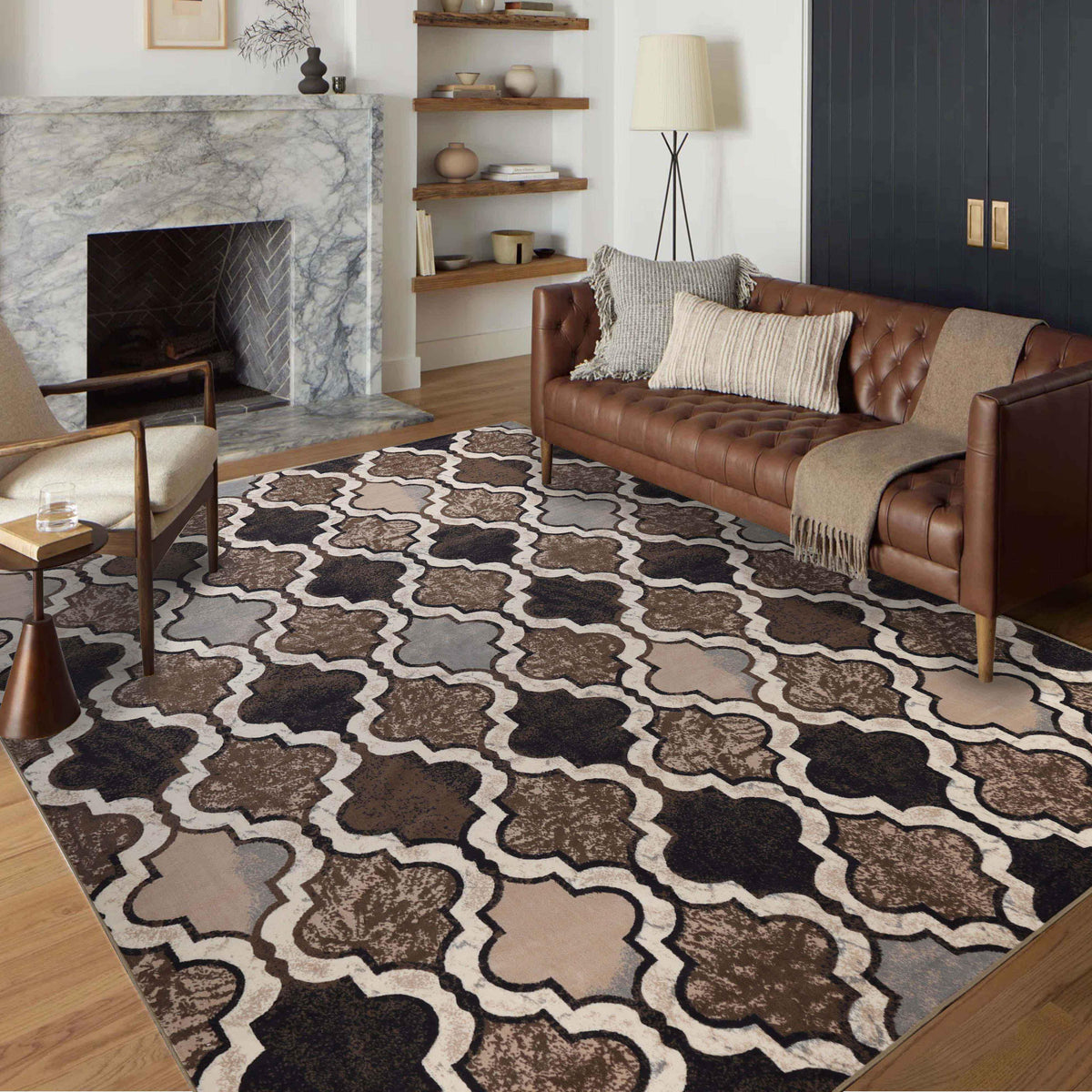 Viking Contemporary Geometric Trellis Indoor Area Rug or Runner - Rugs by Superior - Superior 