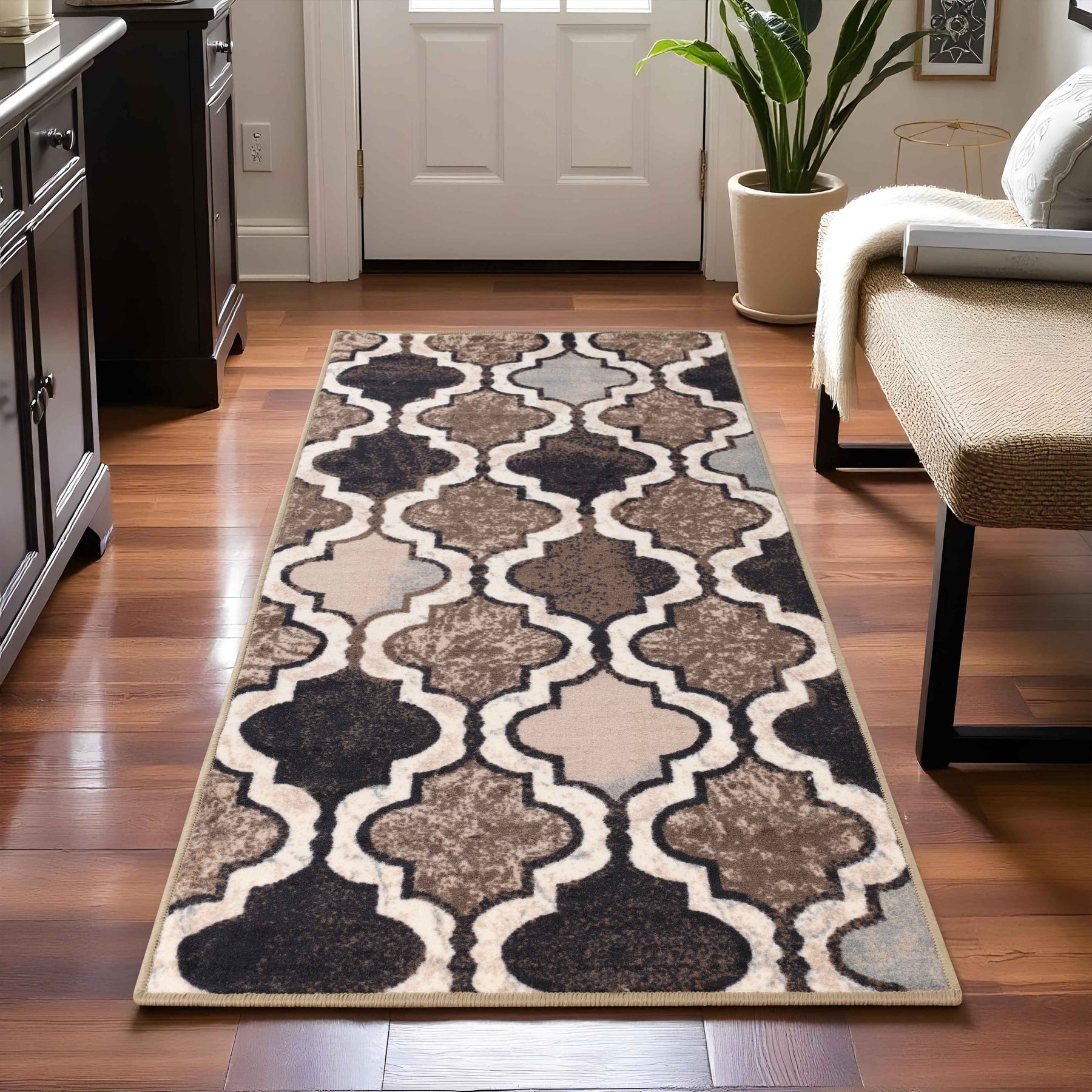 Viking Contemporary Geometric Trellis Indoor Area Rug or Runner