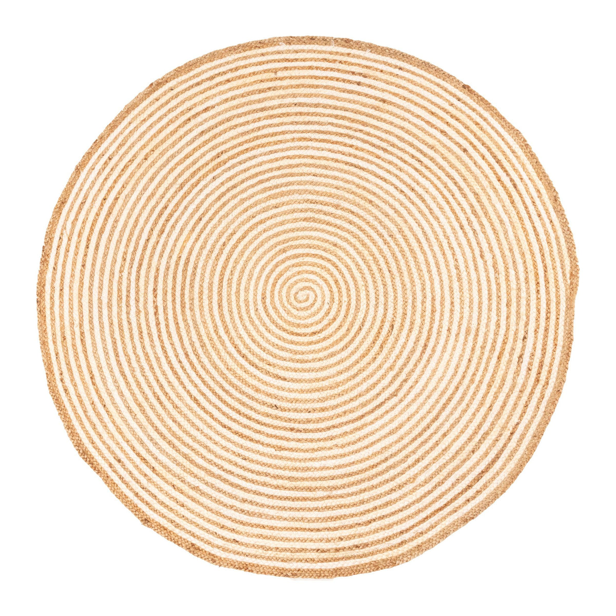 Braided Jute Reversible Round Indoor Outdoor Area Rug - Ivory