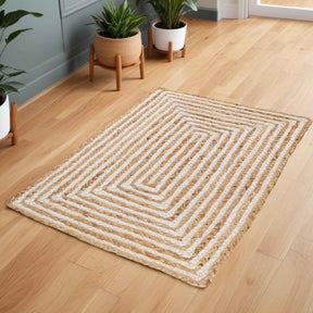 Braided Jute Reversible Round Indoor Outdoor Area Rug - Ivory