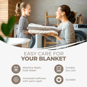 Basketweave All Season Cotton Blanket - Khakhi