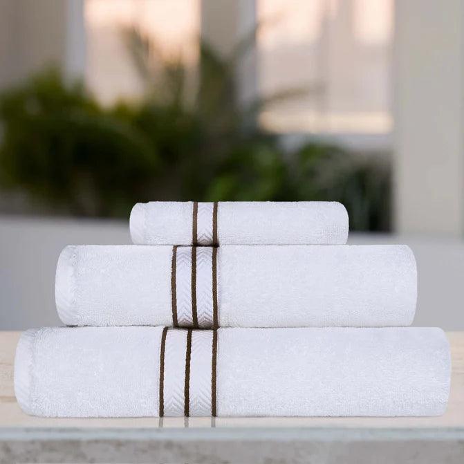 Ultra-Plush Turkish Cotton Absorbent Solid Assorted 3 Piece Towel Set - Towel Set by Superior - Superior 