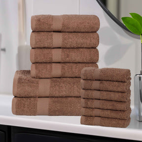 Eco-Friendly Cotton Absorbent Assorted 12 Piece Towel Set