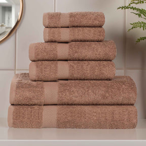 6 Piece Cotton Eco-Friendly Soft Absorbent Towel Set