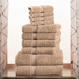 Madison Egyptian Cotton Pile Plush Heavyweight 10 Piece Towel Set - Towel Set by Superior