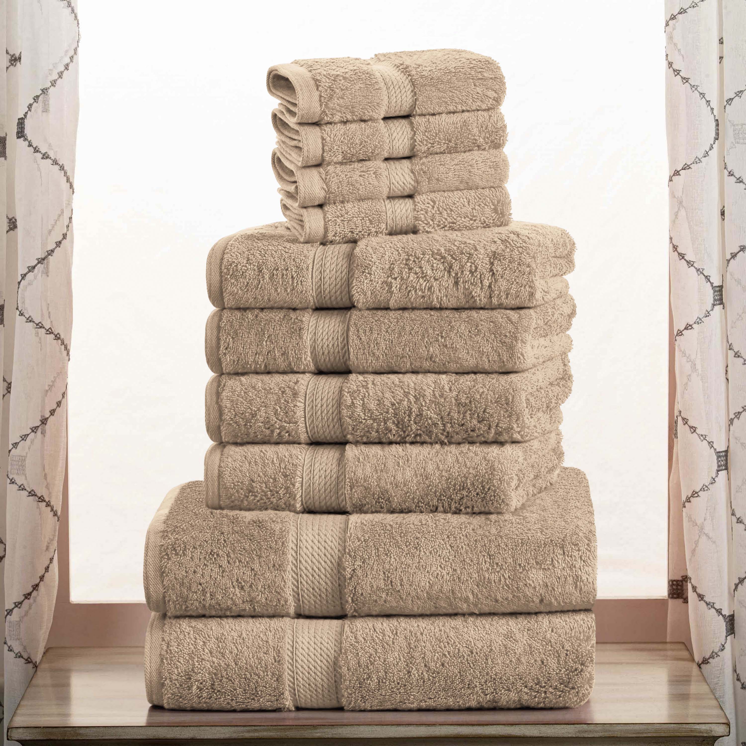 Madison Egyptian Cotton Pile Plush Heavyweight 10 Piece Towel Set - Towel Set by Superior