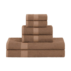 6 Piece Cotton Eco-Friendly Soft Absorbent Towel Set - Towel Set by Superior - Superior 