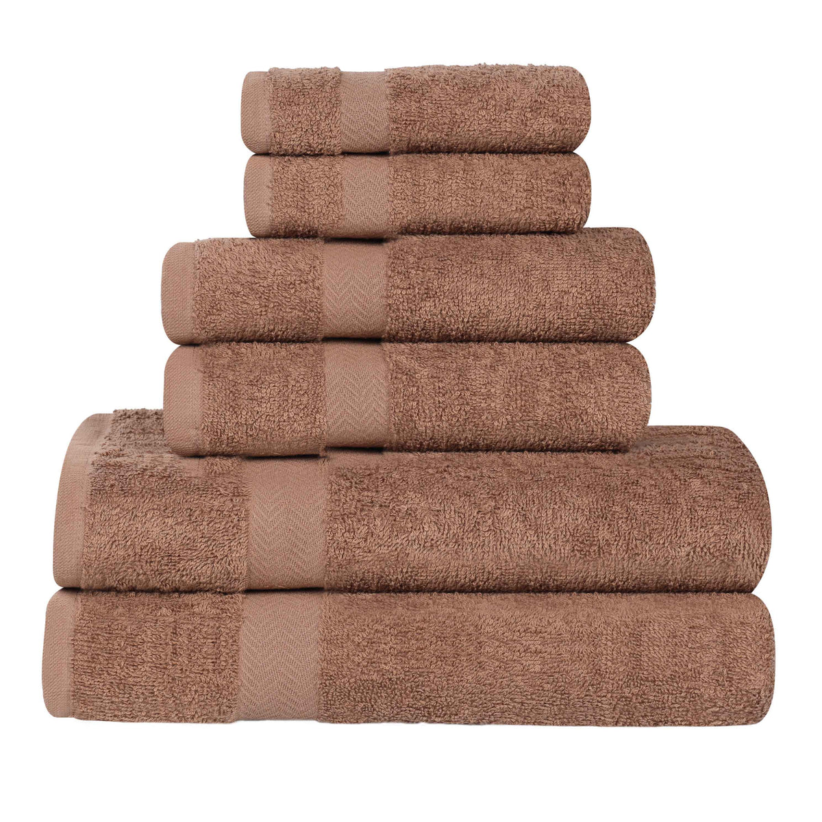 6 Piece Cotton Eco-Friendly Soft Absorbent Towel Set