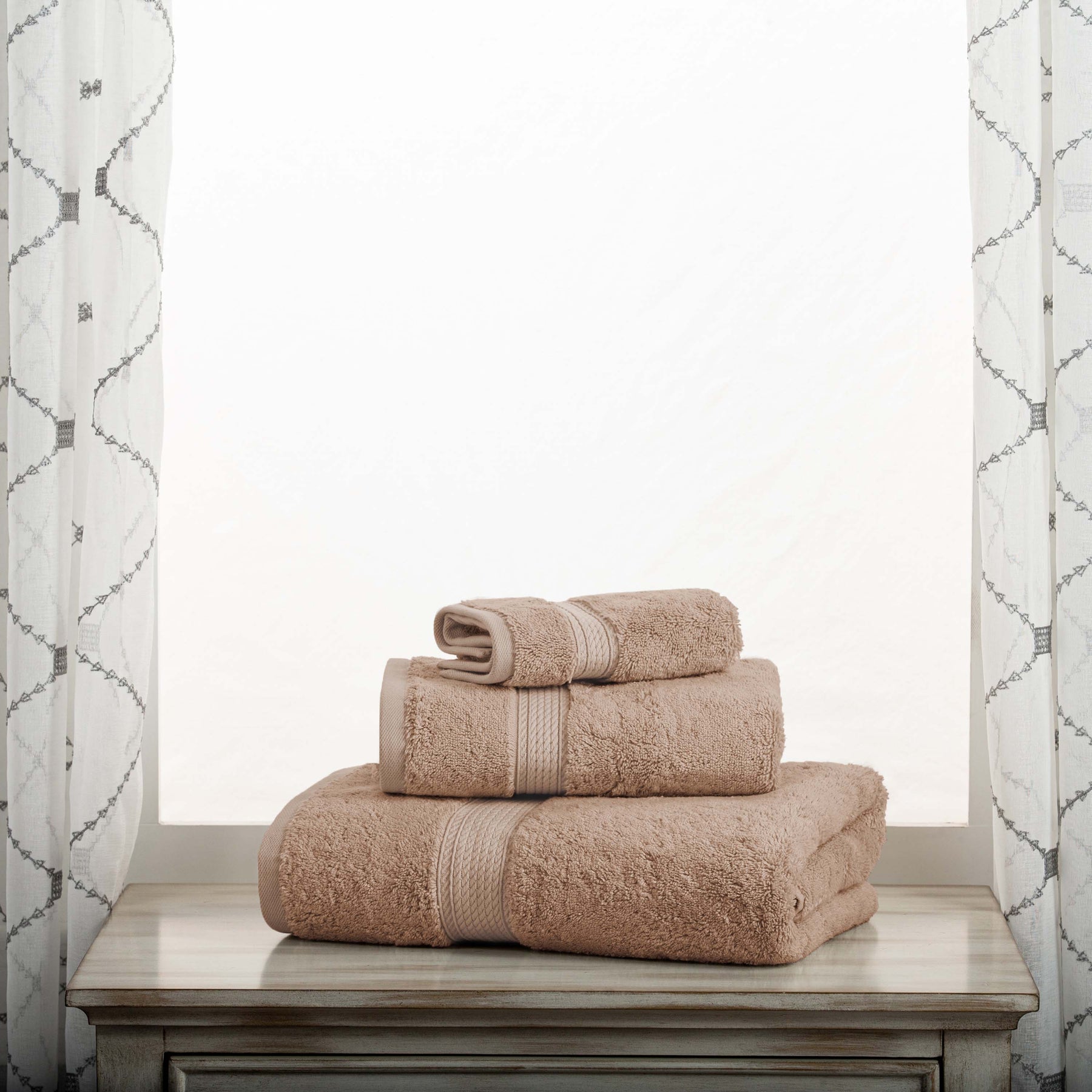 Madison Egyptian Cotton Pile Plush Heavyweight 3 Piece Towel Set