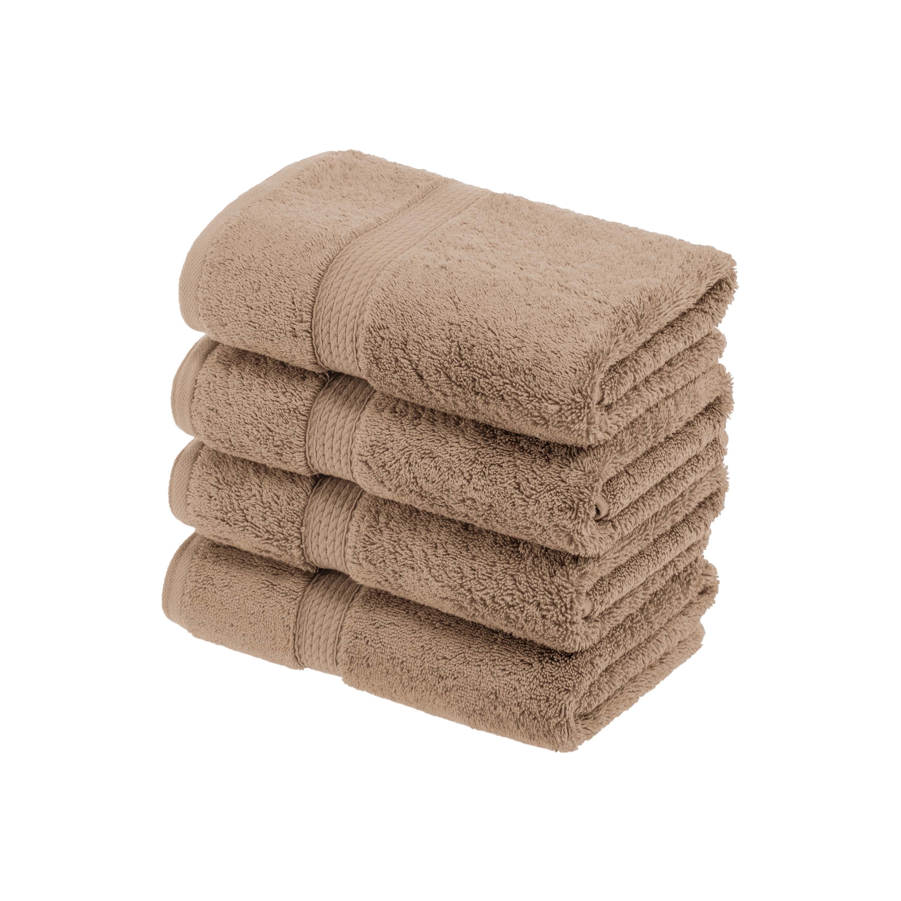 Madison Egyptian Cotton Pile Plush Heavyweight Hand Towel Set of 4 - Hand Towel Set by Superior