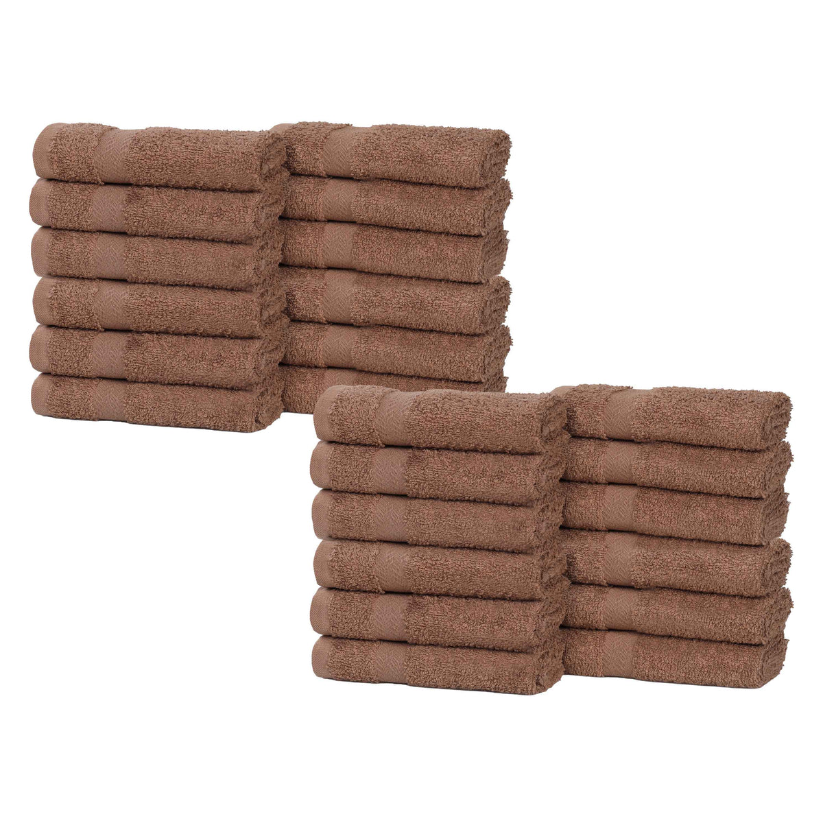 Eco-Friendly Cotton Absorbent 24-Piece Washcloth / Face Towel Set