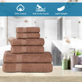 6 Piece Cotton Eco-Friendly Soft Absorbent Towel Set - Towel Set by Superior